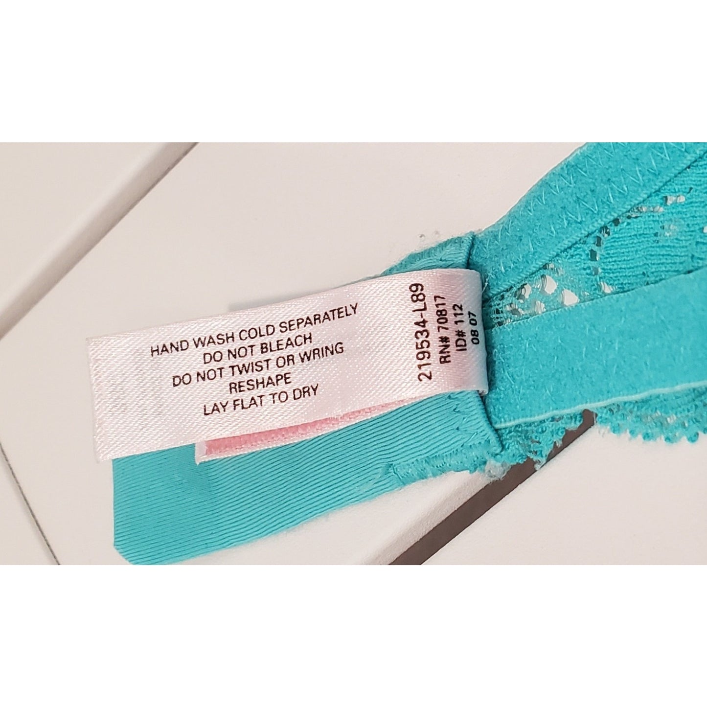 Victoria's Secret Angels Edition Vintage Nylon Blend Push Up Bra Floral Blue 36C