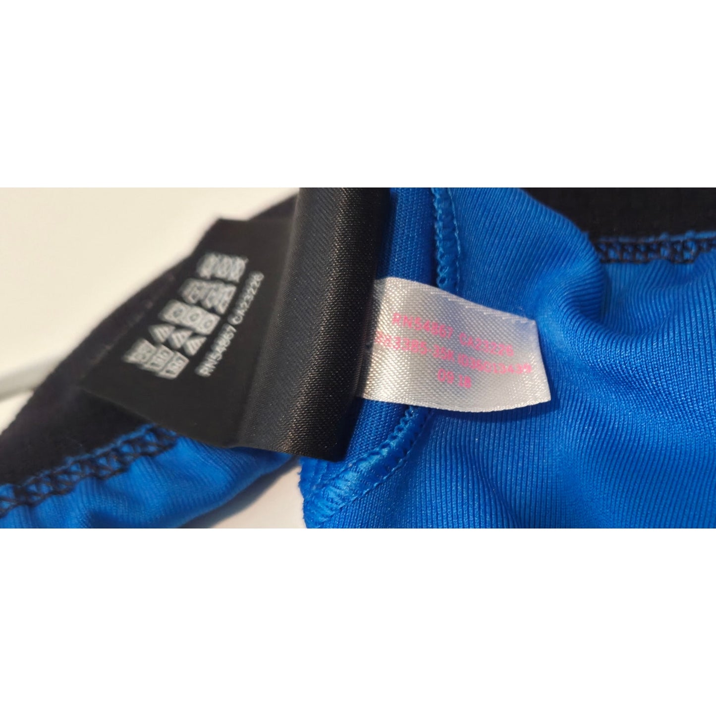 Victoria's Secret PINK Ultimate Sports Bra Logo Racerback Blue Black Sz S