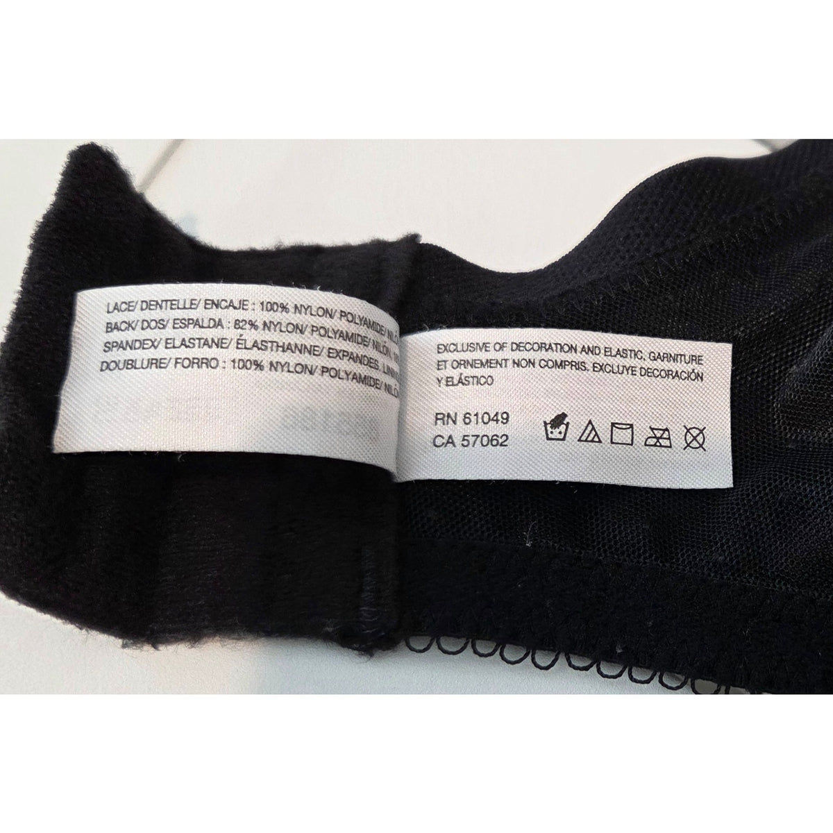 Wacoal Retro Chic 855186 Nylon Lace Full Coverage Unlined Bra Black Silver 36DDD