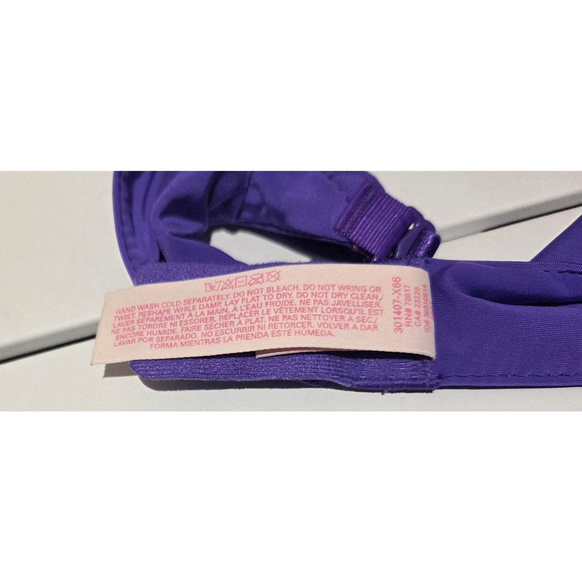 Victoria's Secret Demi Bra Nylon Convertible Straps Bright Purple 36C