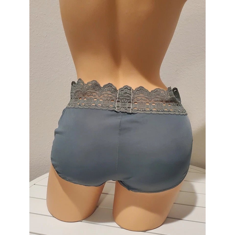 Olga Secret Hug Full Coverage Brief Panty Nylon Silky Gray Moon