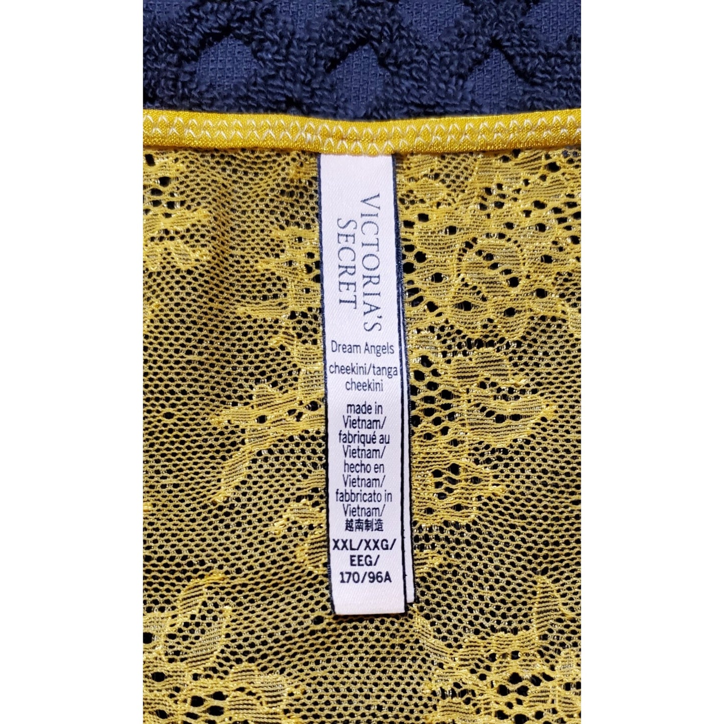 Victoria's Secret Dream Angels Semi Sheer Cheekini Panty Tulip Yellow 9/2XL