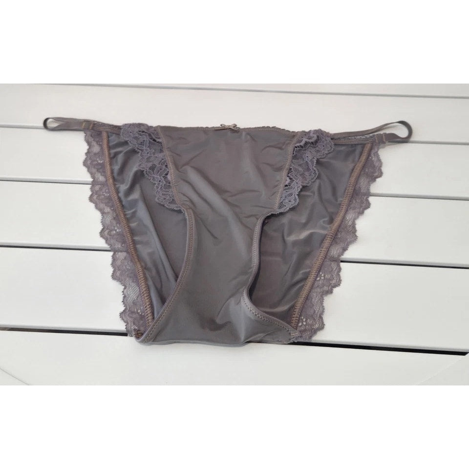 Victoria's Secret Dream Angels Smooth Shiny String Bikini Panty Sleepy Purple 8