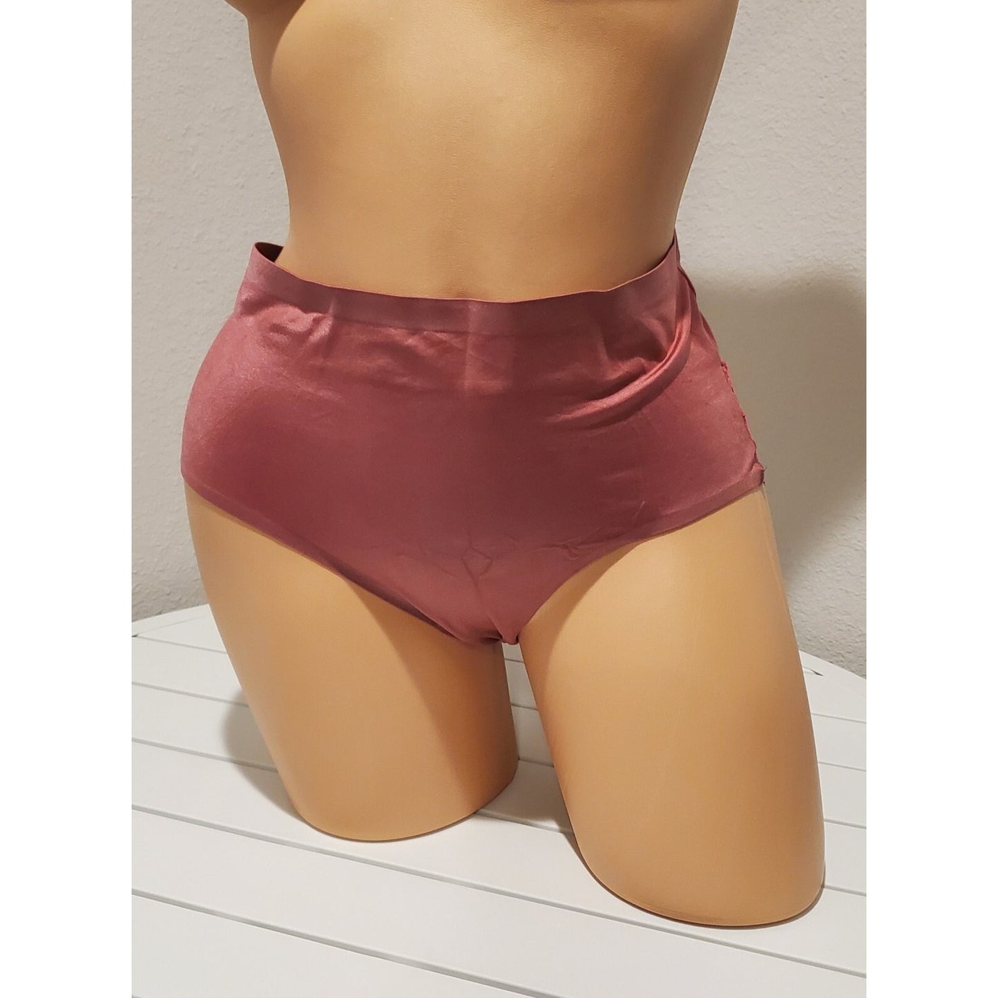 Itayax Silky Semi Sheer Hipster Bikini Panty Lace Back Pristine Pink 9/2XL