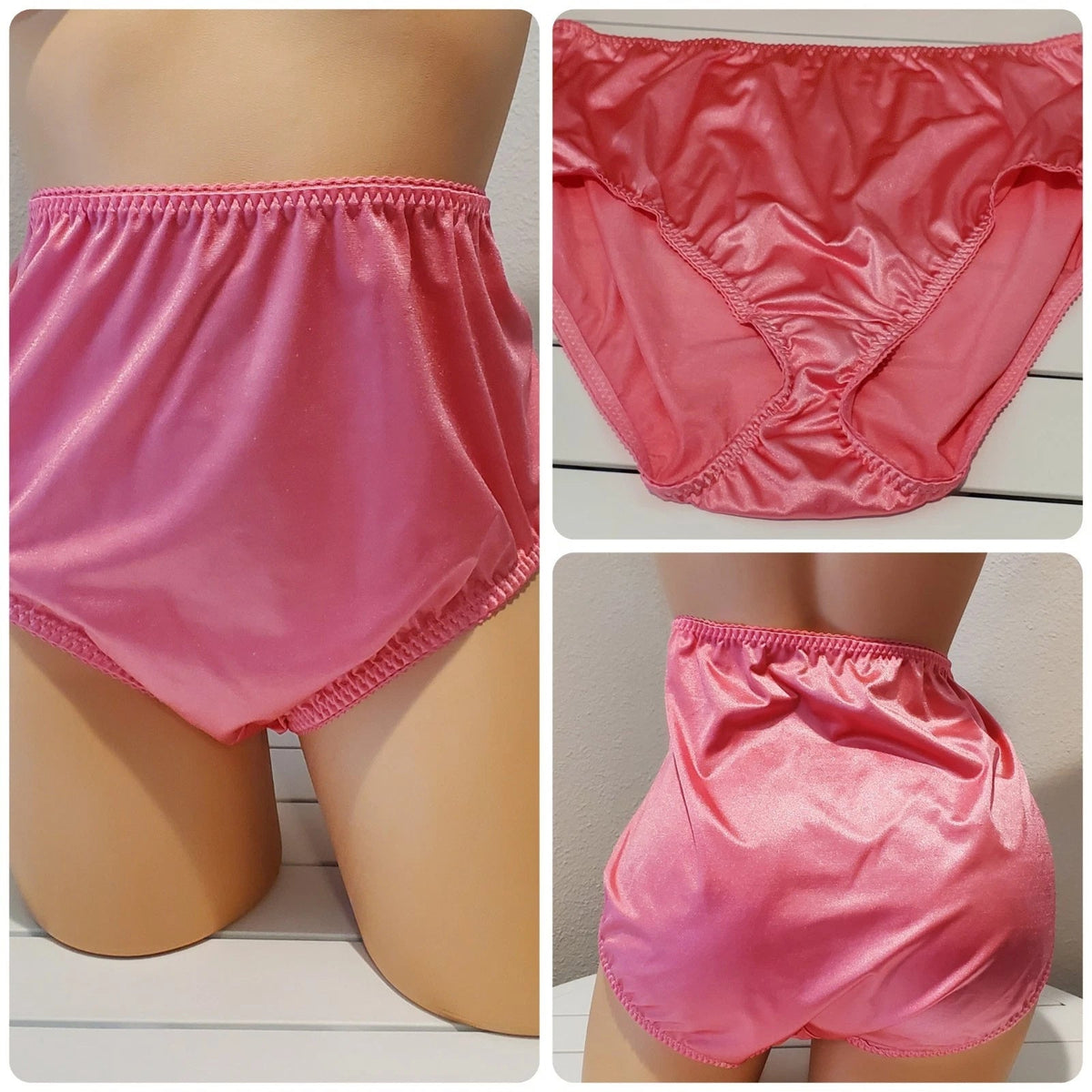 Vanity Fair 40301 Full Coverage Brief Panty Shiny Nylon Very Pink 11/4XL