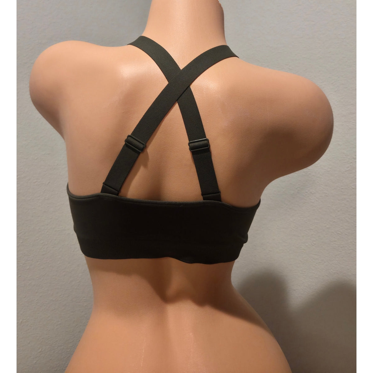 Victoria's Secret Victoria Sport Strappy Front Sports Bra Olive Green Size M