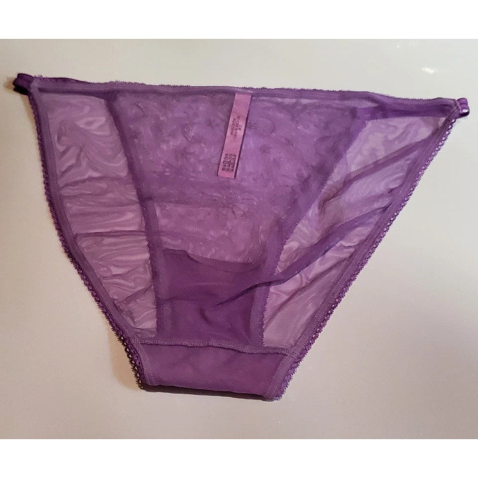 Victoria's Secret Dream Angels String Bikini Panty Moon Stars Purple Foxglove 7