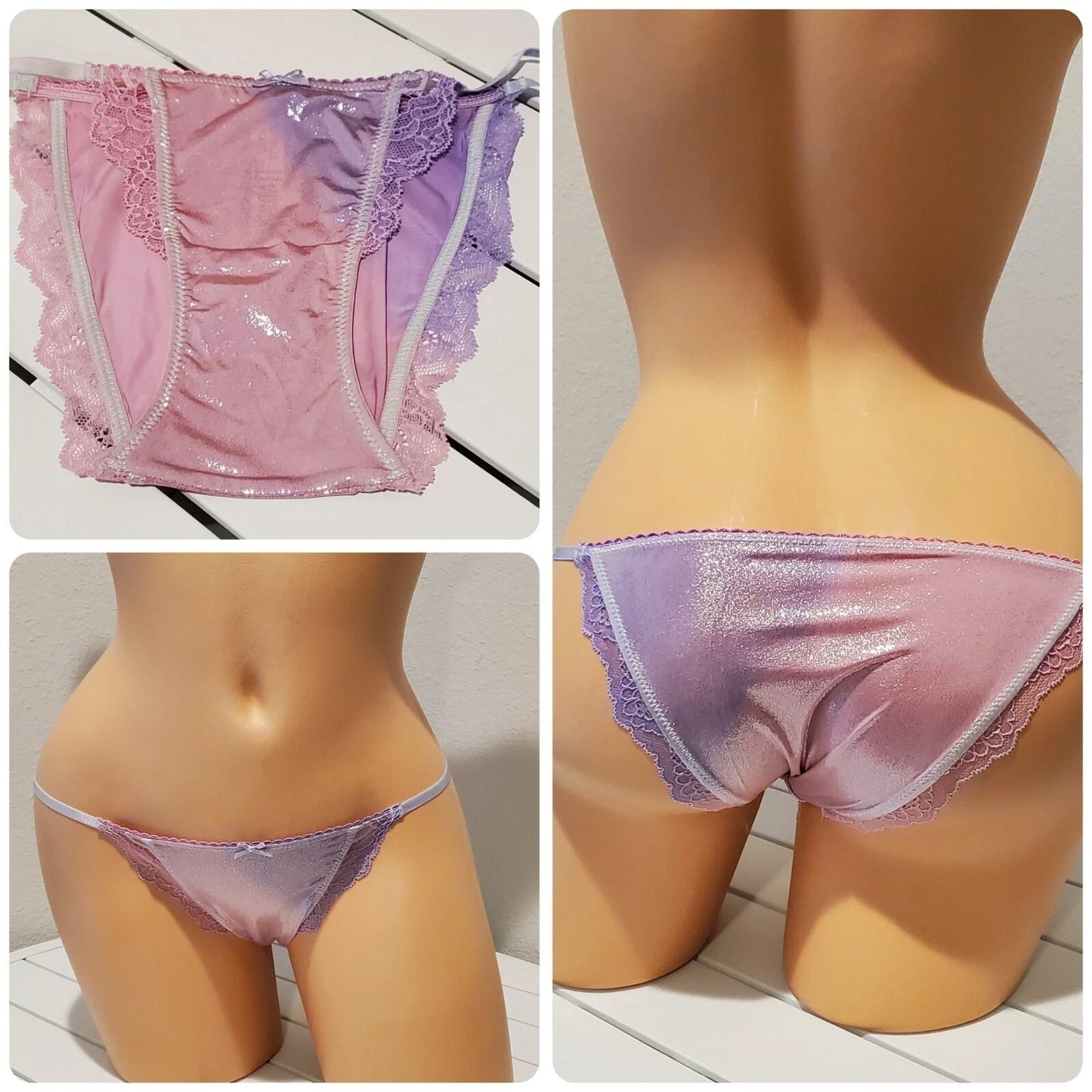 Victoria's Secret Dream Angels String Bikini Panty Ombre Cotton Candy Sidekick XS