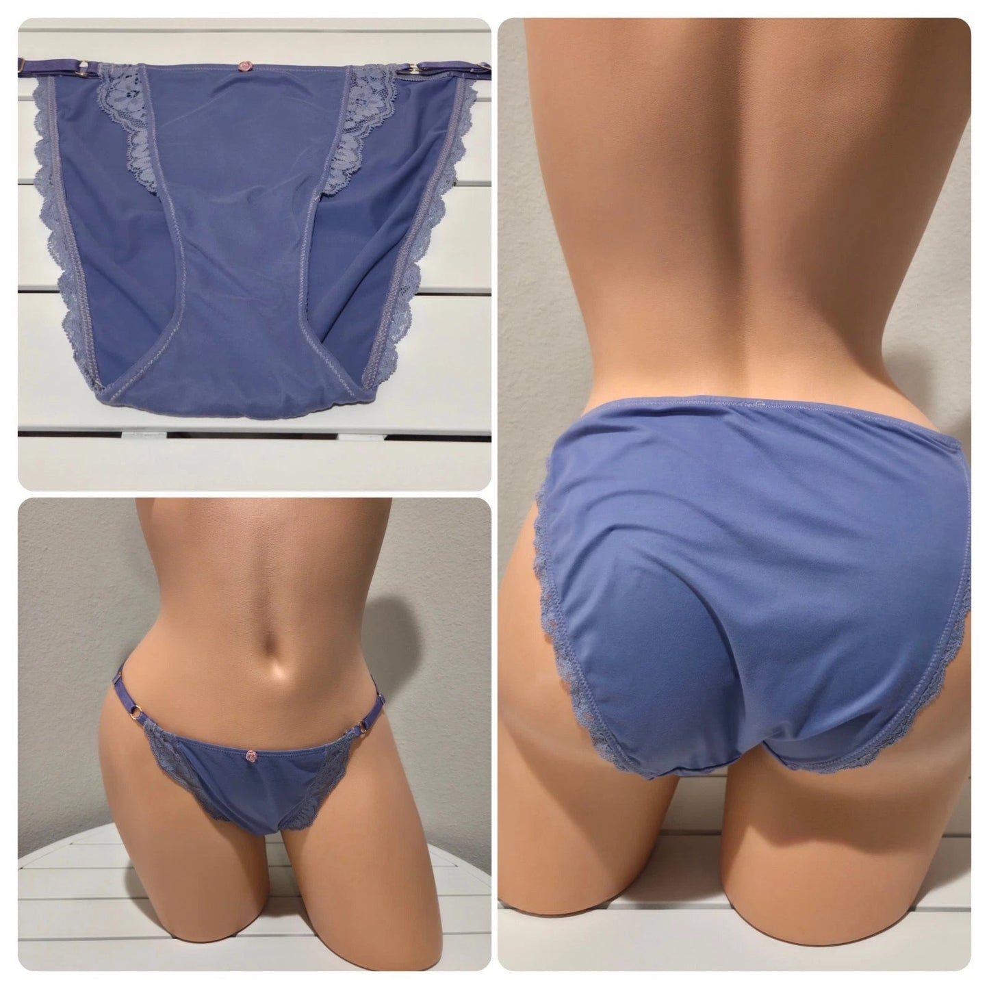 Victoria's Secret Dream Angels Smooth String Bikini Panty Straps Hybrid Purple 8 - Star Vintage & More