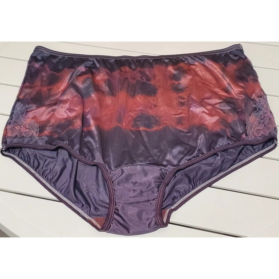 Vanity Fair Lace Nouveau Nylon Full Cut Panty Lace Rainbow Shift Phantom 10/3XL