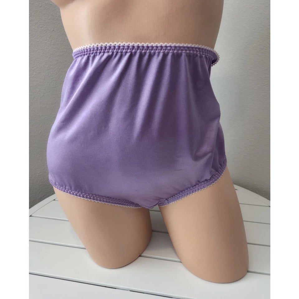 Vanity Fair 40301 Full Coverage Brief Panty Shiny Nylon Purple Hype