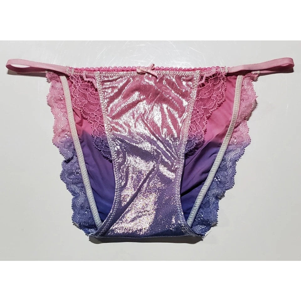 Victoria's Secret Dream Angels String Bikini Panty Ombre Blueberry Pink Purple