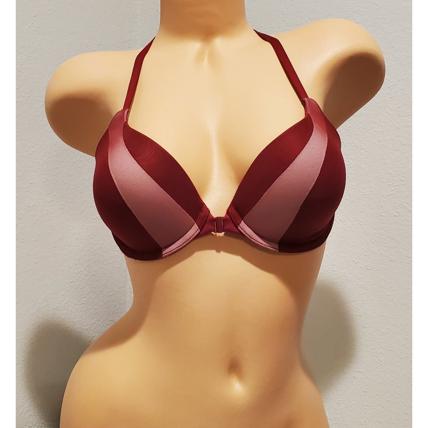 Victoria's Secret Body by Victoria Vintage Perfect Shape Push-Up Bra Maroon 34C