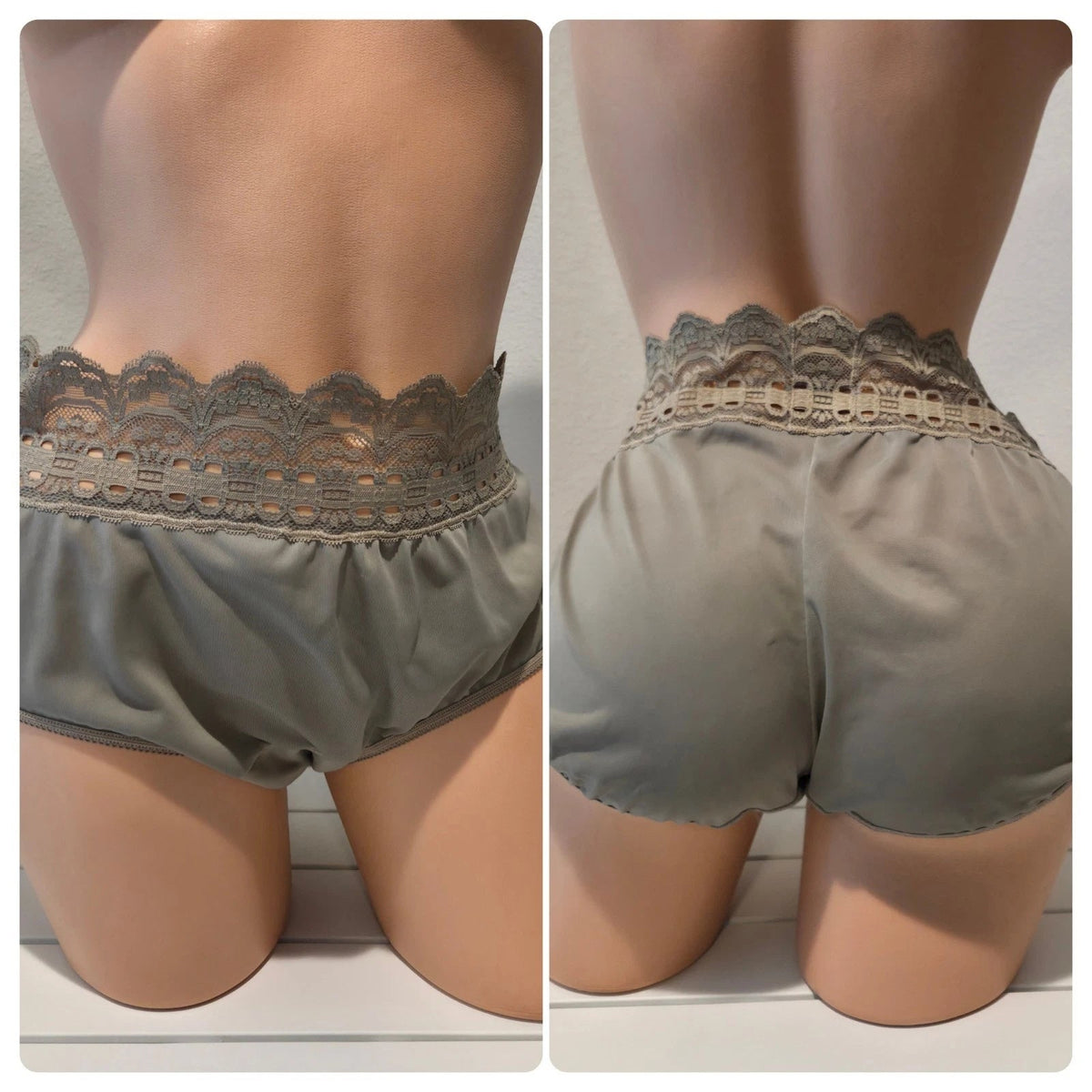 Olga Secret Hug Full Coverage Brief Panty Nylon Silky Muted Silver 9/2XL