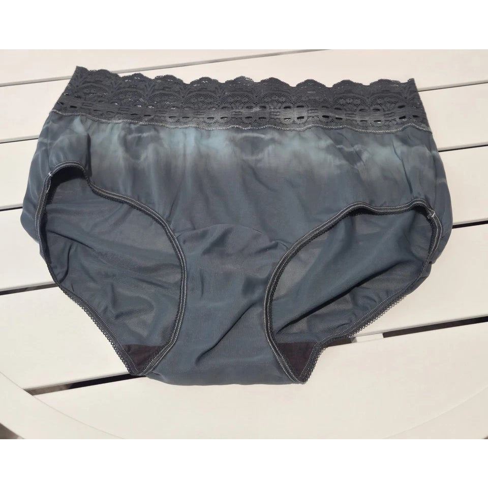 Olga Secret Hug Full Coverage Brief Panty Nylon Silky Ocean Spectrum Rainbow 7/L