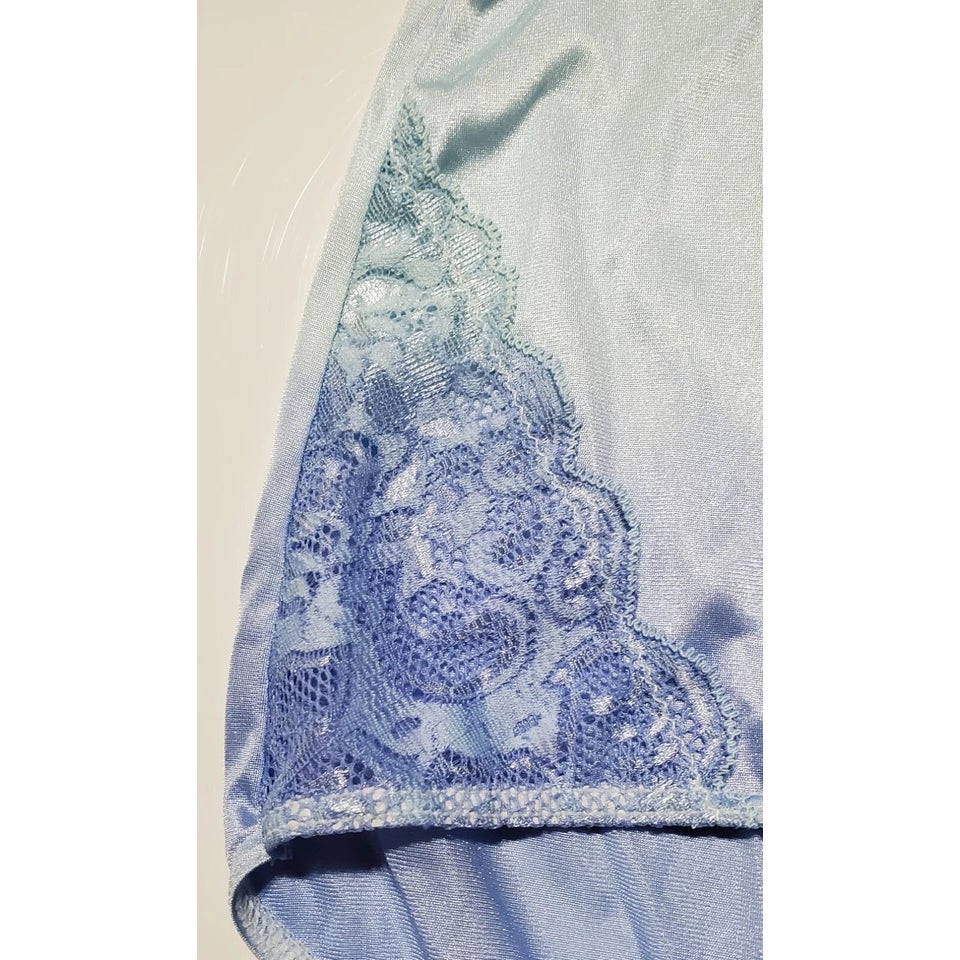 Shadowline 17082 Full Cut Brief Nylon Lace Full Cut Panty Ombre Cloud Blue 7/L