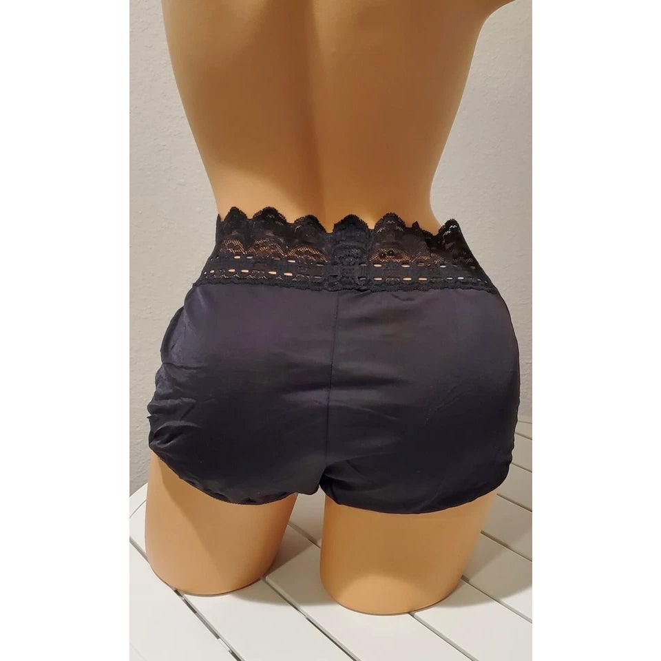Olga Secret Hug Full Coverage Brief Panty Nylon Silky Black