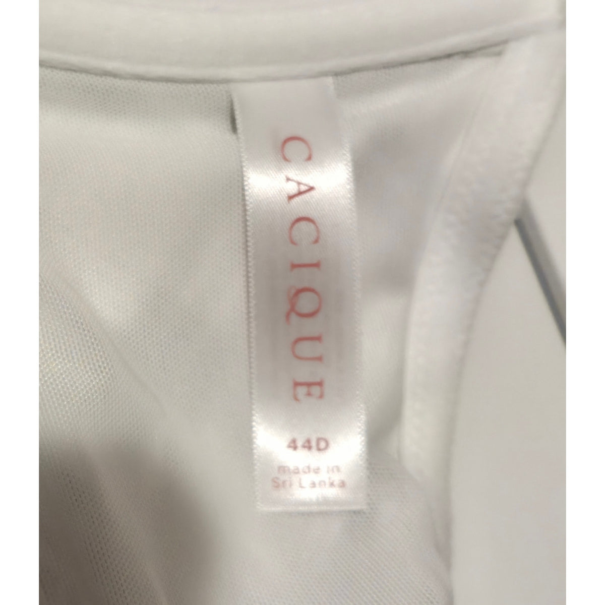 Cacique Cotton Spandex T-Shirt Bra Lightly Lined Front Close Plaid Lace 44D