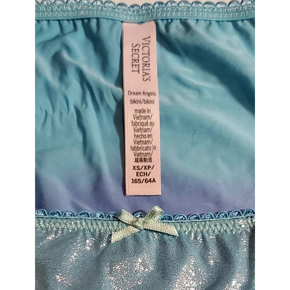 Victoria's Secret Dream Angels String Bikini Panty Shiny Lace Ombre Hypnotize XS