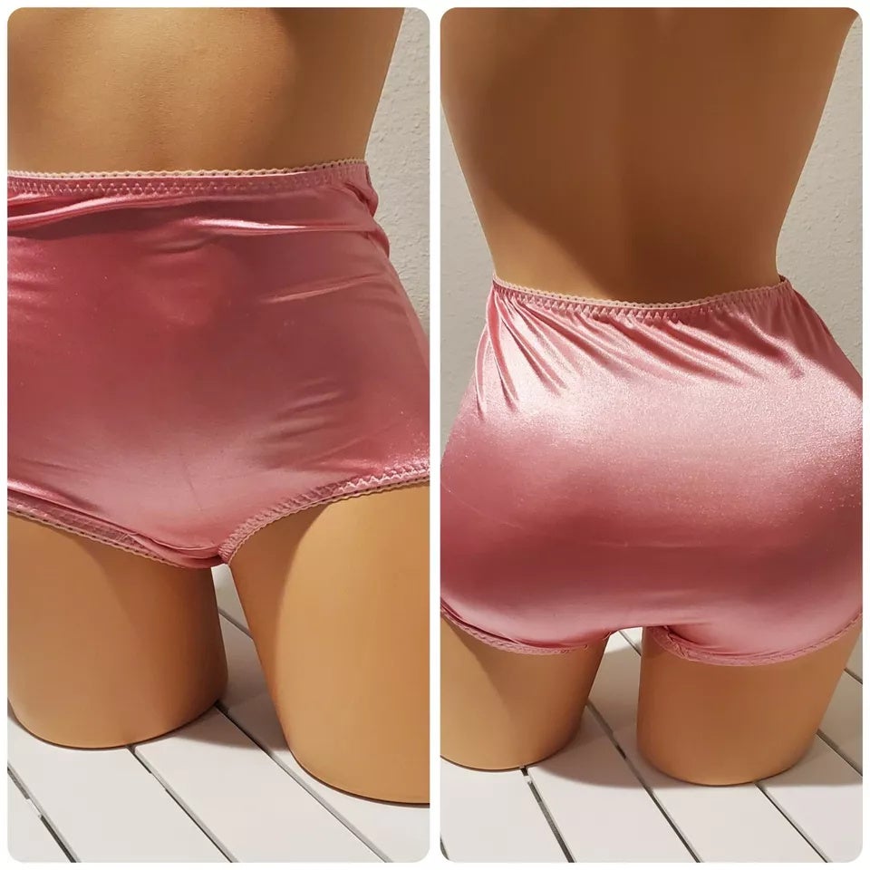 Vanity Fair 40301 Full Coverage Brief Panty Shiny Nylon Baby Doll Pink