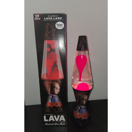 New Lava Lamp Chucky Child's Play 17" Lava 32 Oz Red Wax Clear Liquid Horror - Star Vintage & More Star Vintage And More LLC
