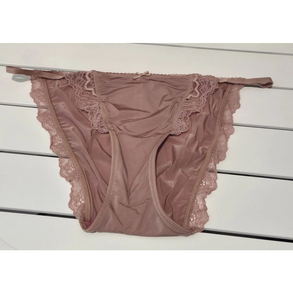 Victoria's Secret Dream Angels Smooth Shiny String Bikini Panty Velvet Pink 8/XL