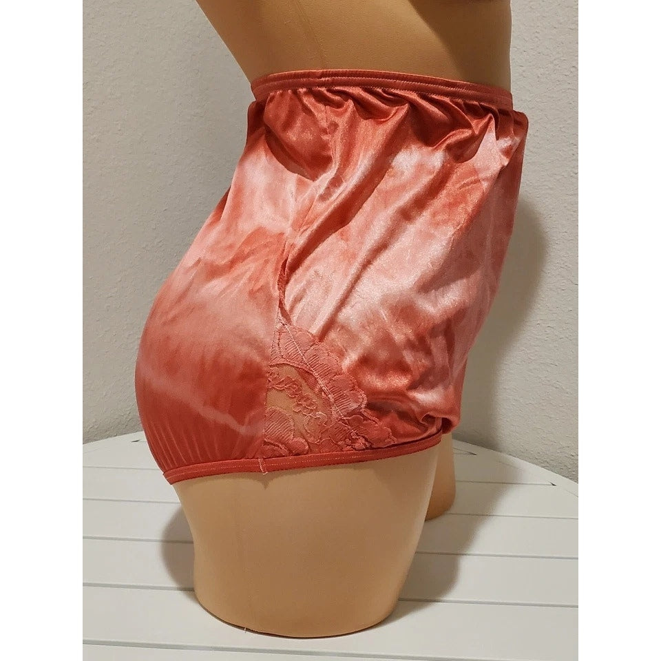 Vanity Fair Lace Nouveau Nylon Full Cut Panty Shiny Popsicle Rainbow Shift 9/2XL