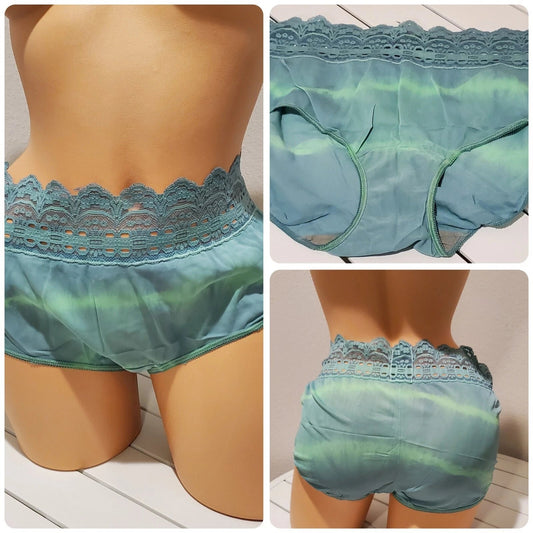 Olga Secret Hug Full Coverage Brief Panty Nylon Rainbow Shift Green On Green 9 - Star Vintage & More Star Vintage And More LLC
