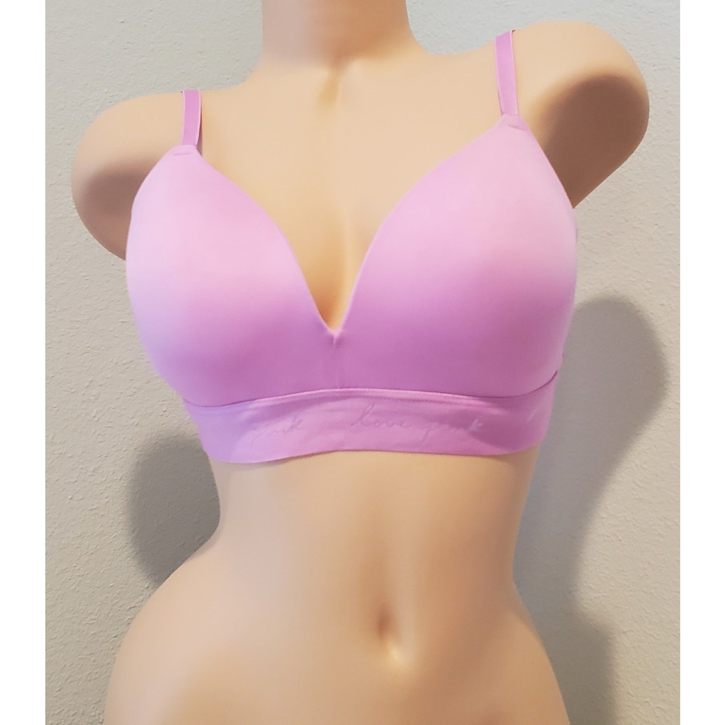 Victoria's Secret PINK Wear Everywhere Vintage Wireless Push Up Bra Pink 34DD