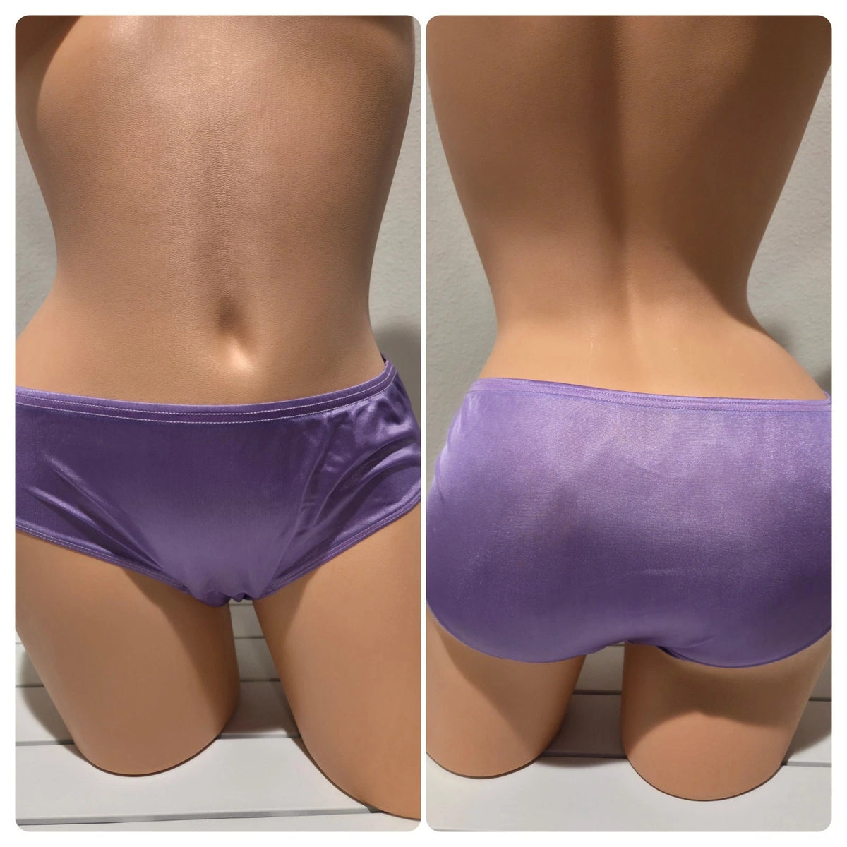 Shadowline 11032 Bikini Panty Shiny Nylon Full Cut Silky Robust Purple