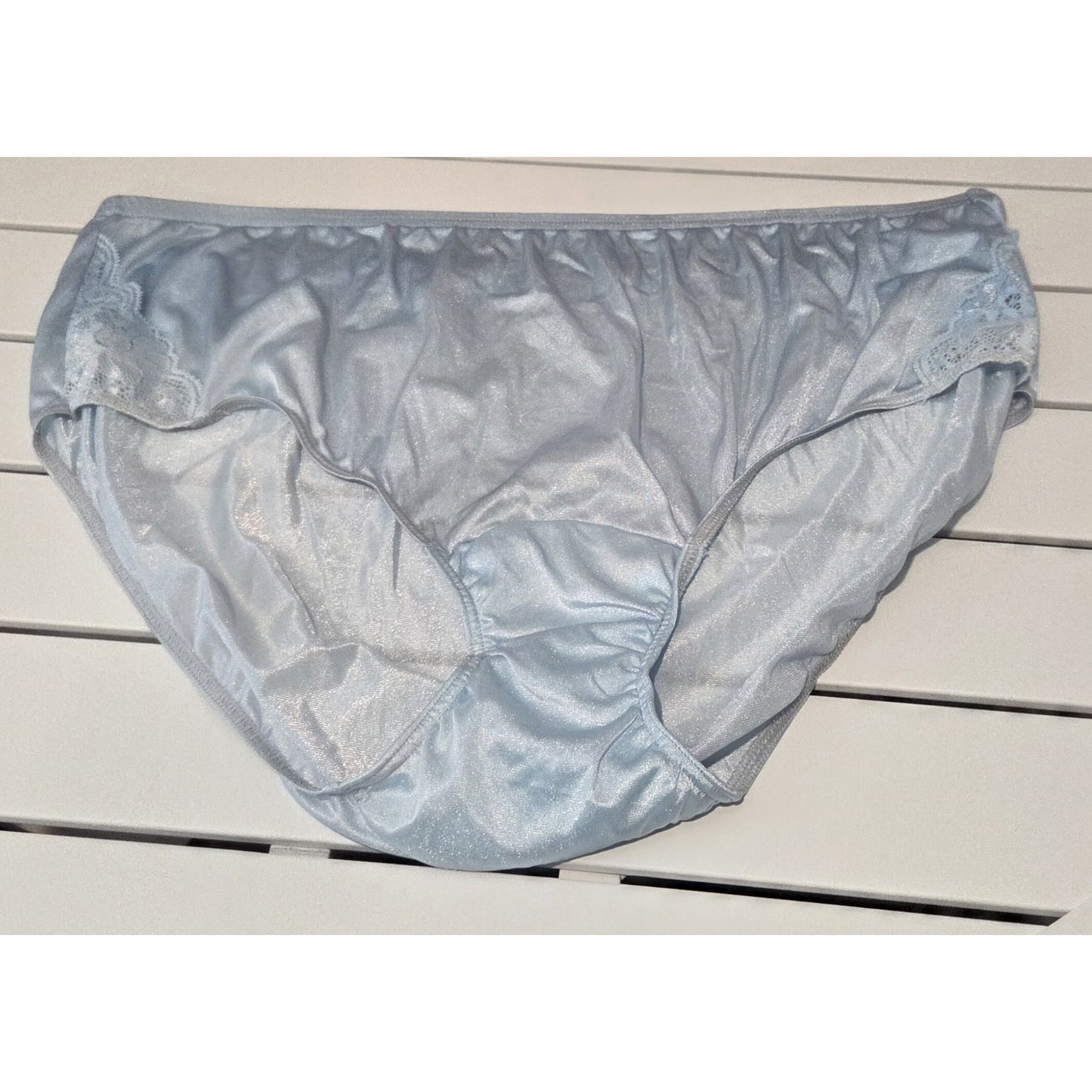 Shadowline 11182 Nylon Lace Bikini Panty Lot of 5 Pink Gray Blue 10/3XL