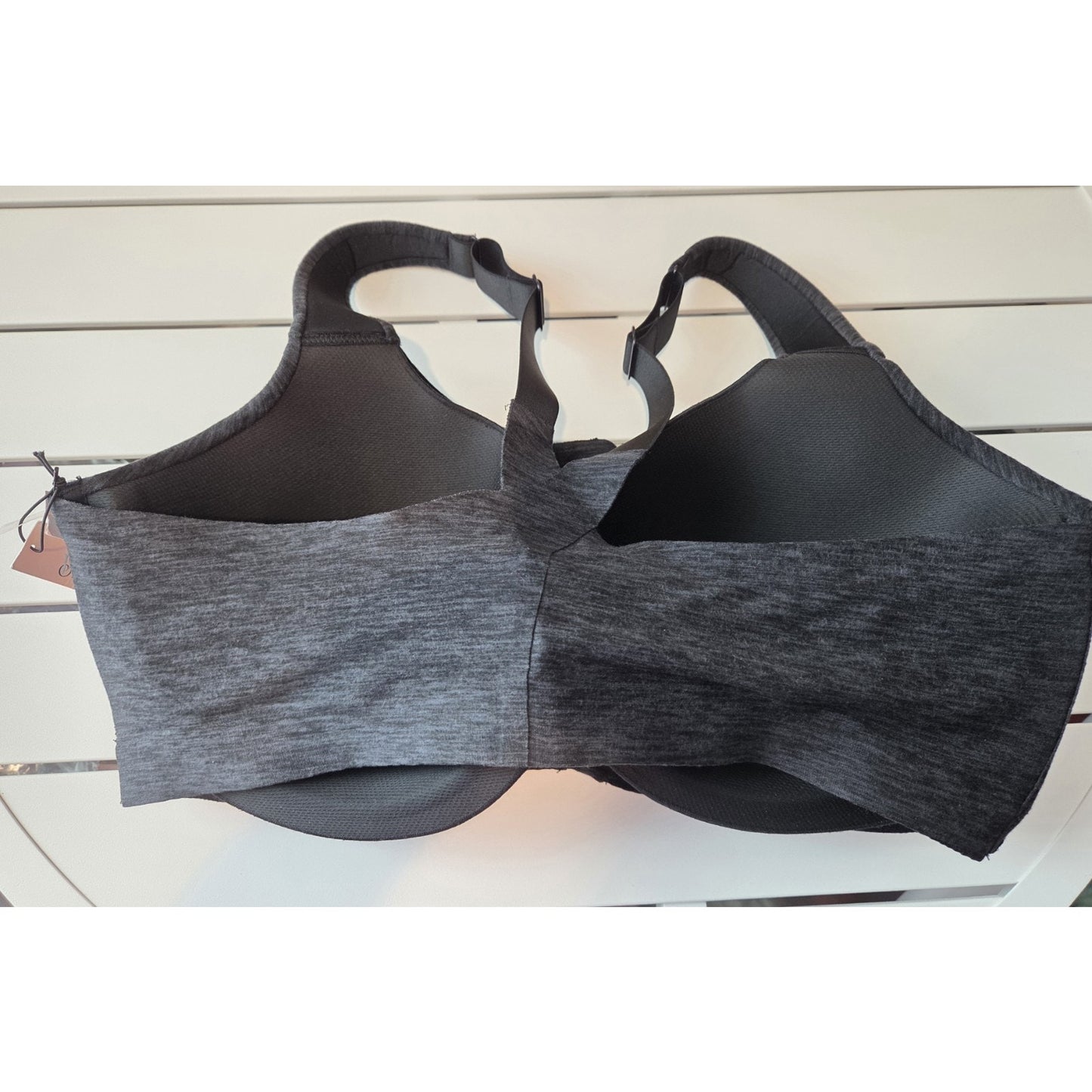 Victoria's Secret Knockout Front-Close Sports Bra Black Marl 38DDD