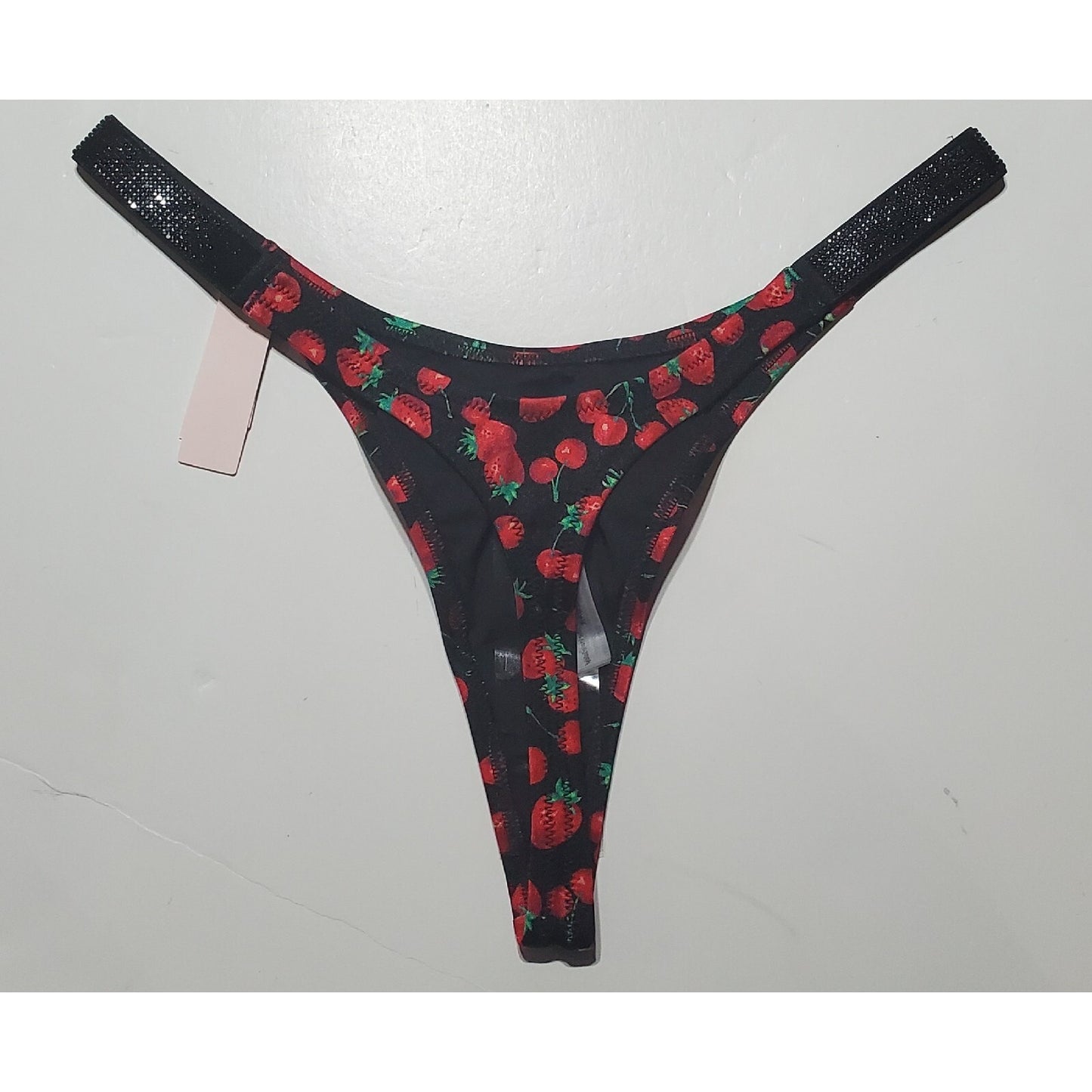 Victoria's Secret Swim Push-Up Bikini Set Shine Strap Cherry Print 38D/M