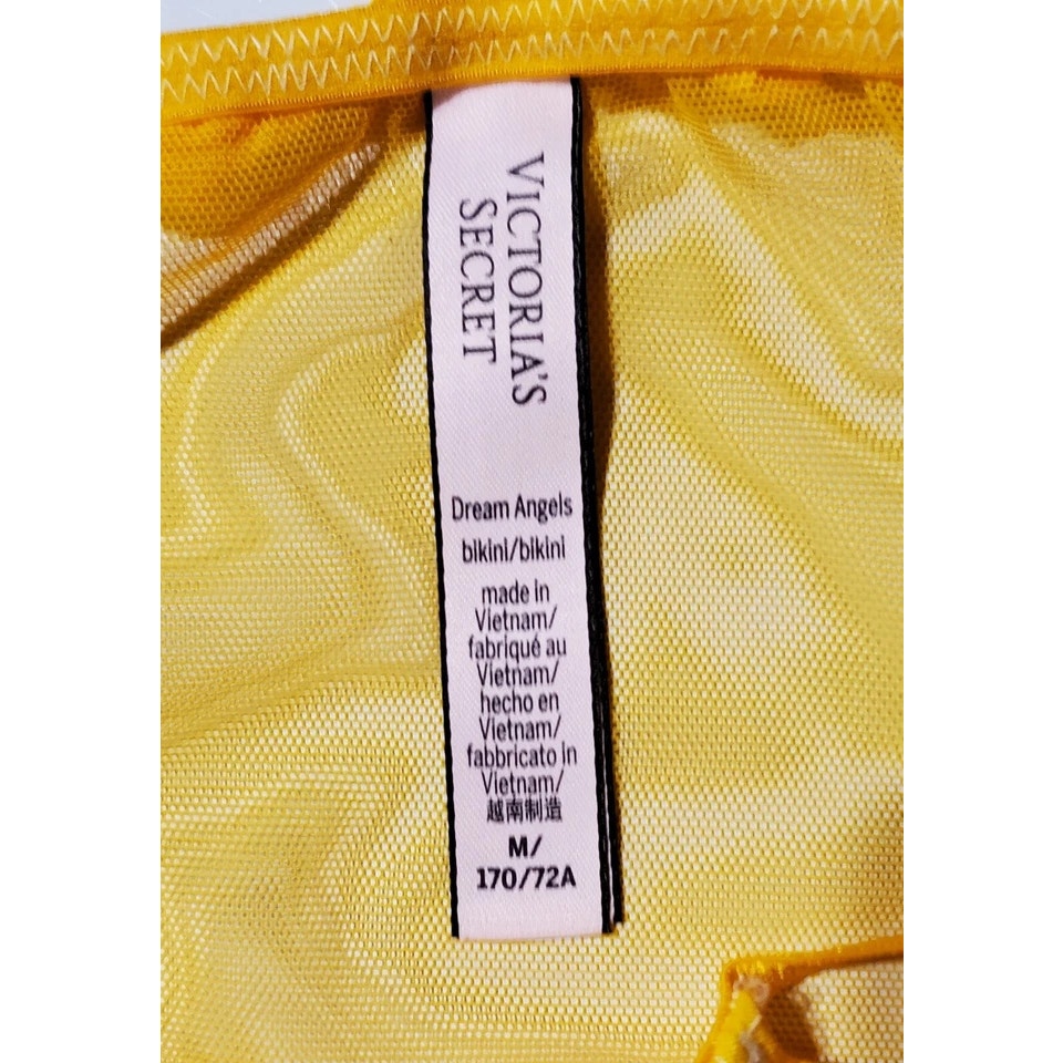Victoria's Secret Dream Angels String Bikini Panty Ruffle Yellow Sun Goddess