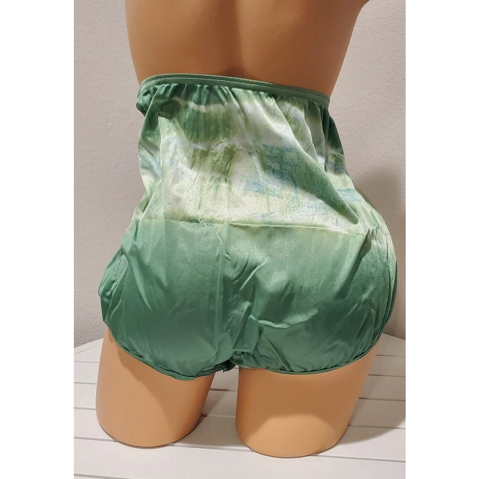 Vanity Fair Lace Nouveau Nylon Full Cut Panty Blue Green Blitz Rainbow Shift 11