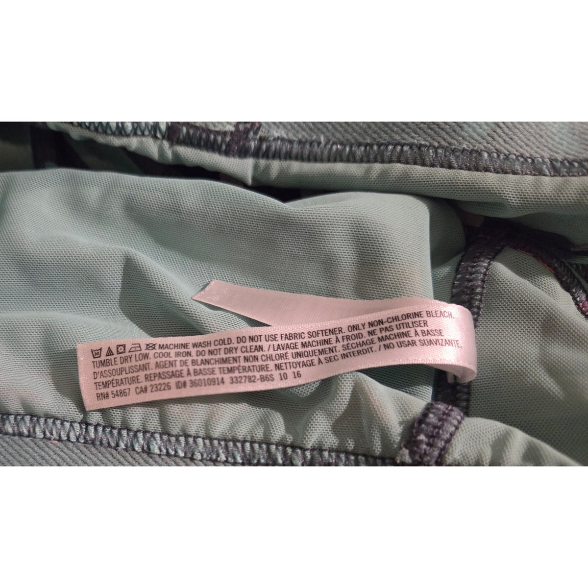 Victoria's Secret Sport Bra Polyester Crossback Colorblock Teal Multi Color S