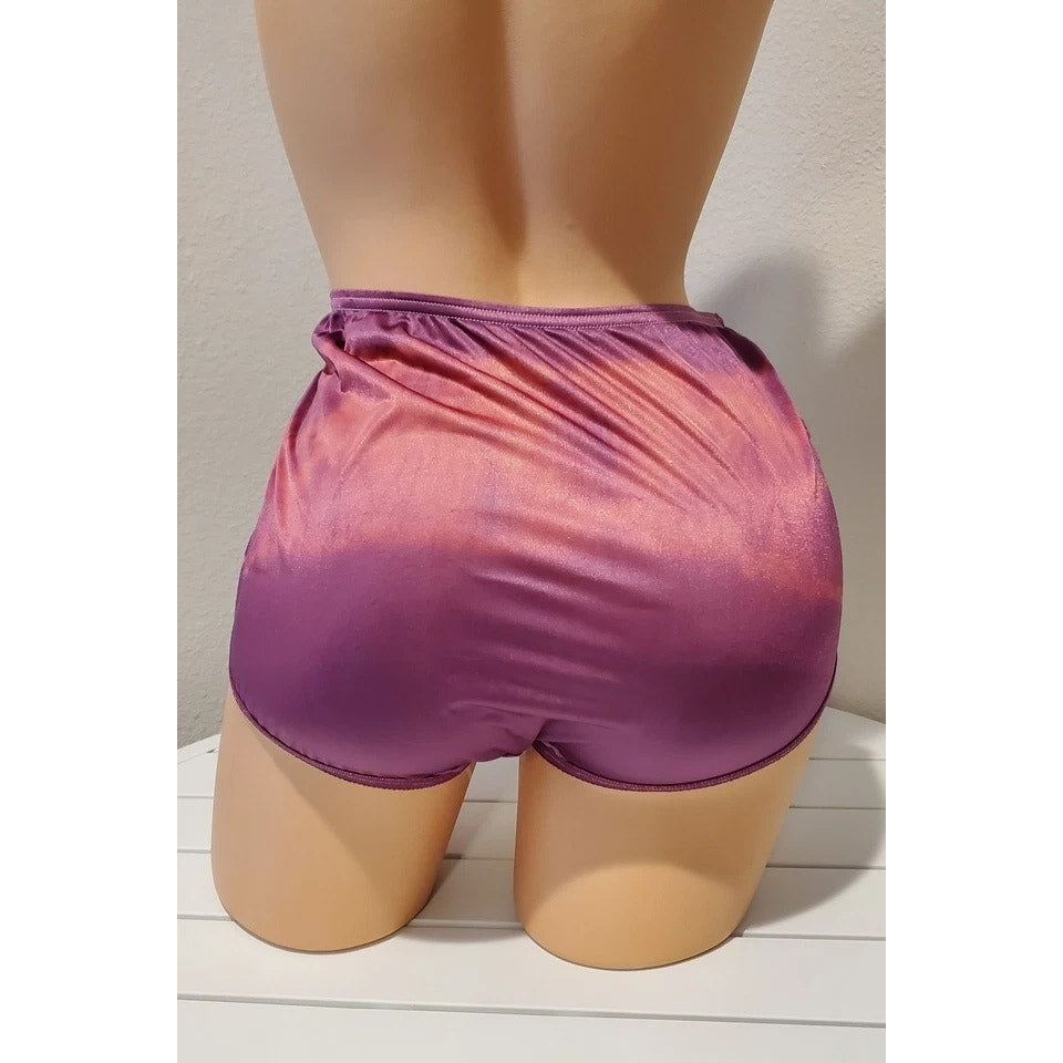 Vanity Fair Lace Nouveau Nylon Full Cut Panty Rainbow Shift Razzle Purple 6/M