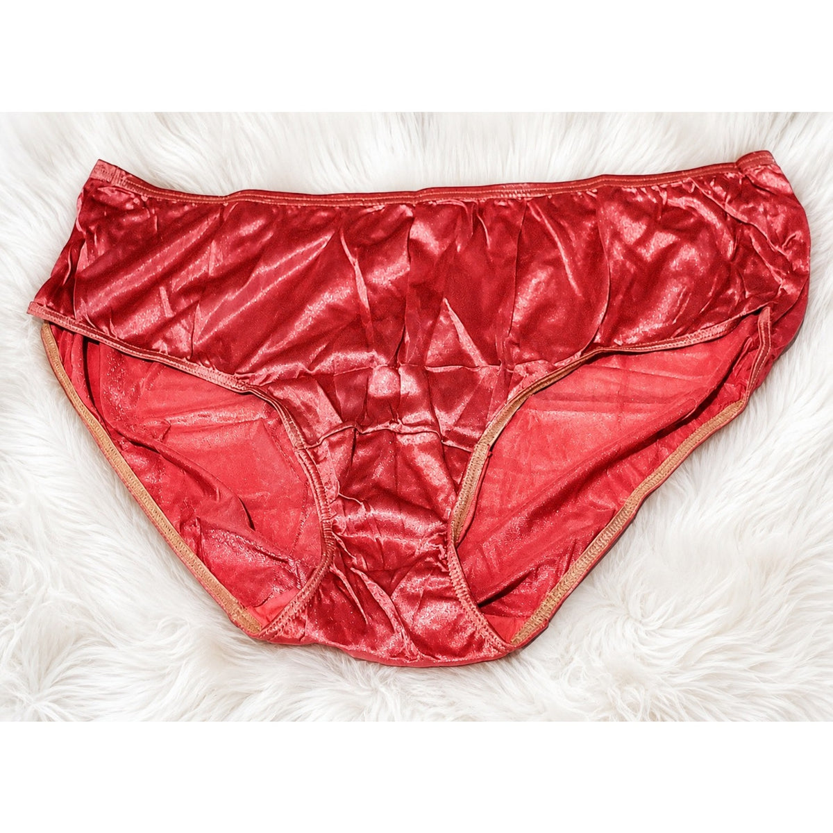 Shadowline 11032 Bikini Panty Shiny Nylon Full Cut Silky Pink Rose 10/3XL