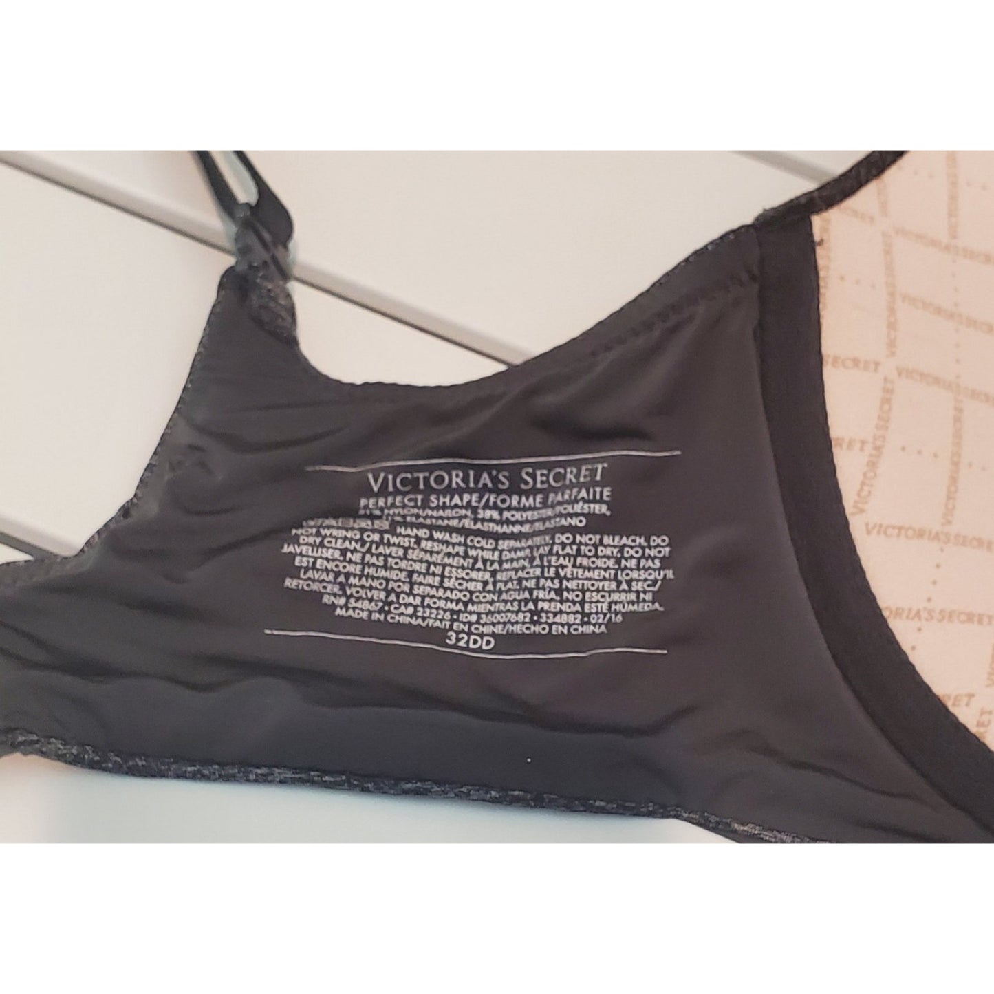 Victoria's Secret Perfect Shape Push-Up Bra Multiway Straps Marl Gray 32DD