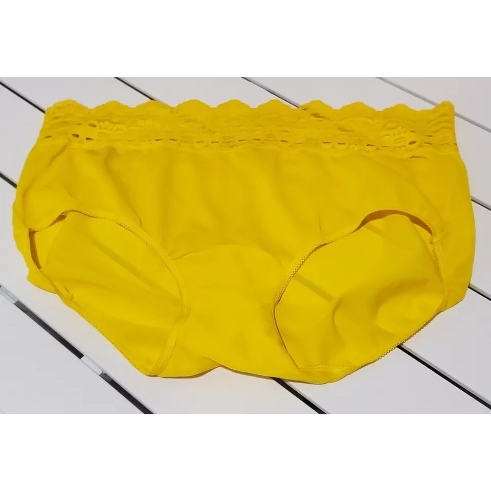 Olga Secret Hug Full Coverage Brief Panty Nylon Carnation Yellow