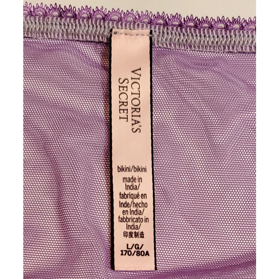 Victoria's Secret Dream Angels String Bikini Panty Moon Stars Purple Foxglove 7