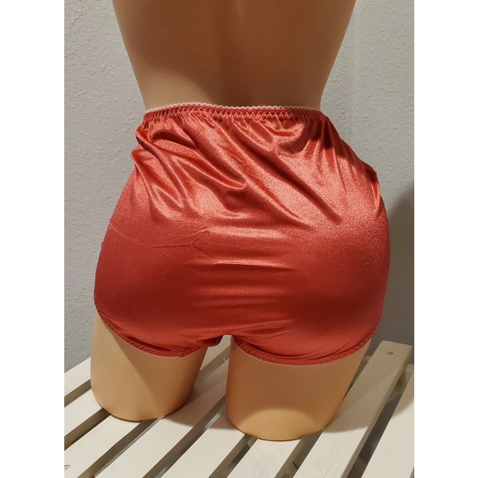 Vanity Fair 40301 Full Coverage Brief Panty Shiny Nylon Cranberry Pink