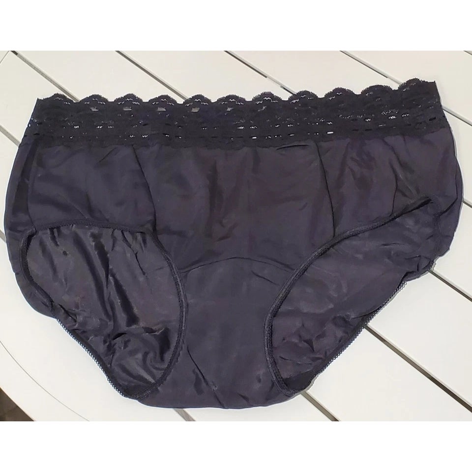 Olga Secret Hug Full Coverage Brief Panty Nylon Silky Black