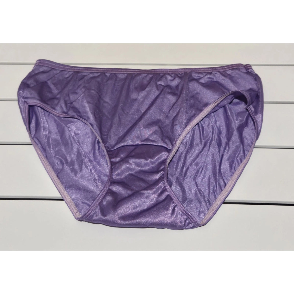 Shadowline 11032 Bikini Panty Shiny Nylon Full Cut Silky Robust Purple