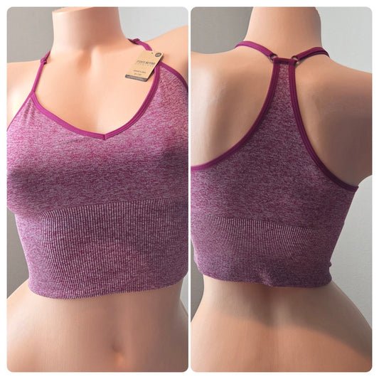 Victoria's Secret PINK Active Seamless Sports Bra Maroon Marl XS - Star Vintage & More Star Vintage And More LLC