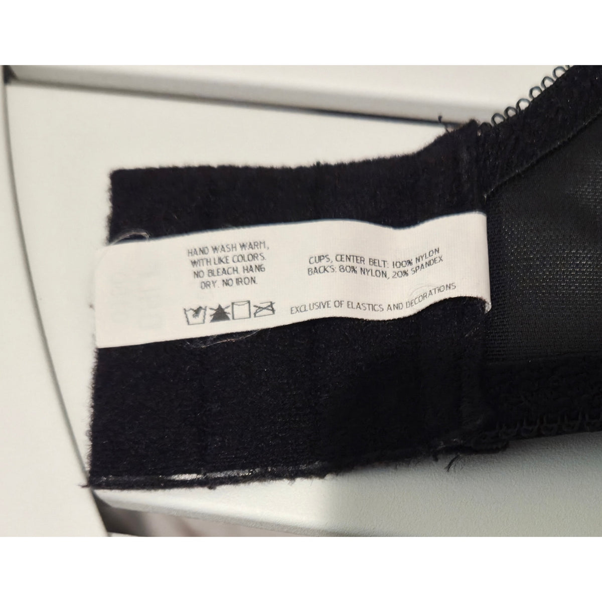 Bali 0180 Vintage Nylon Spandex Unlined Sheer Lace Underwire Bra Black 34C