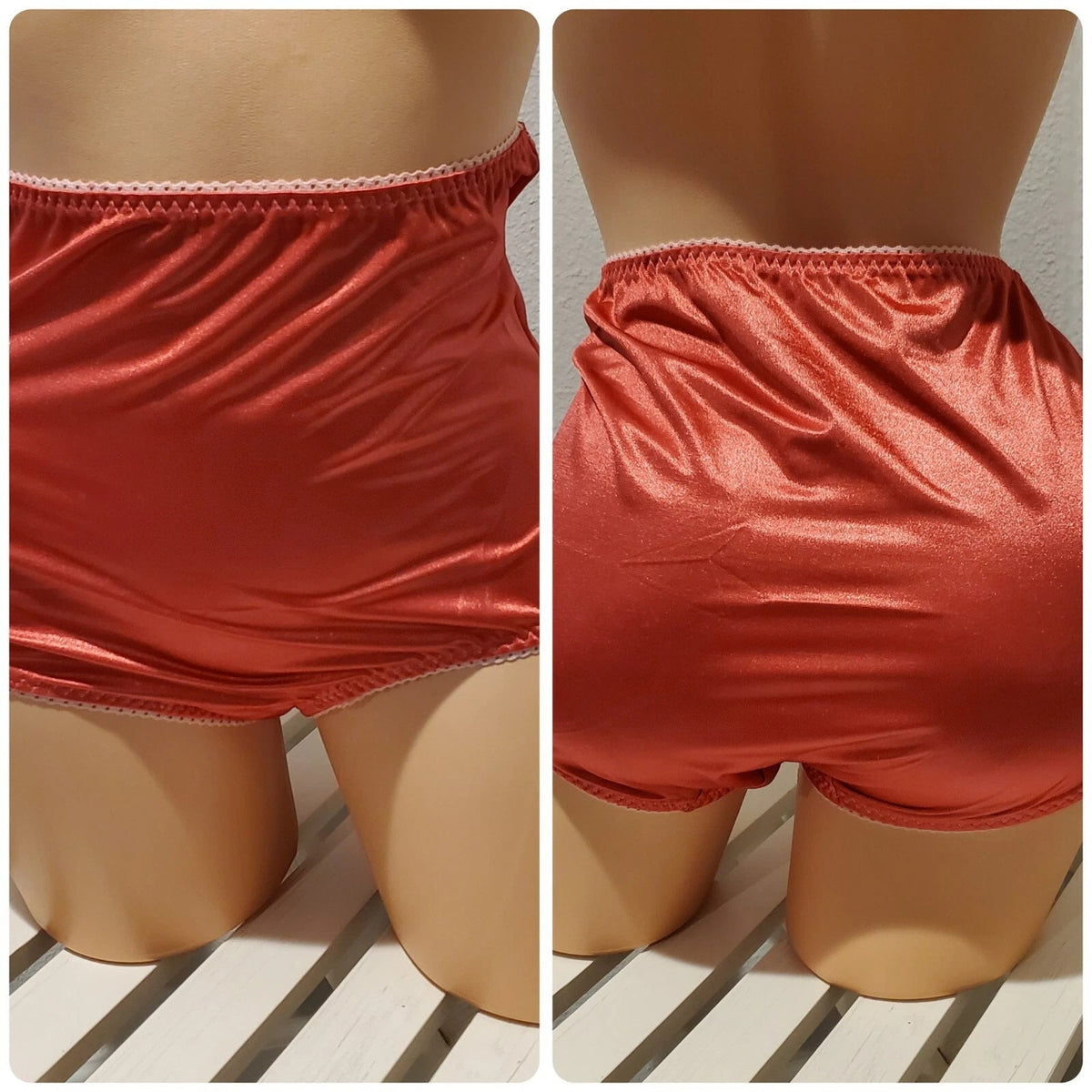 Vanity Fair 40301 Full Coverage Brief Panty Shiny Nylon Cranberry Pink