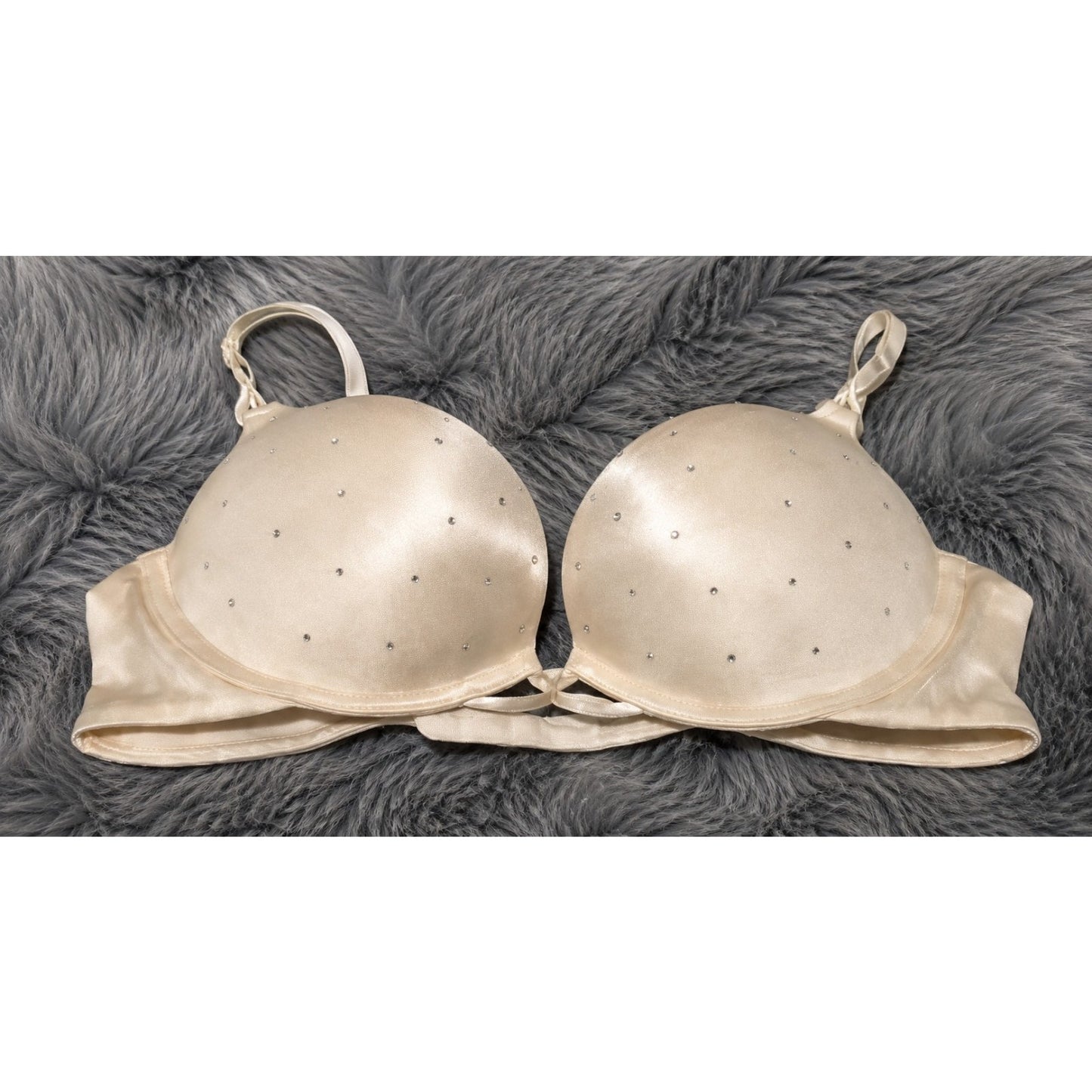 Victoria's Secret Miraculous Plunge Bra Vintage Add 2 Cups Leopard Print 34A