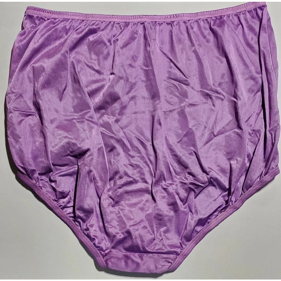 Vanity Fair Lace Nouveau Nylon Full Cut Panty Lace Shiny Purple Rain 7/L