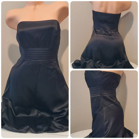 White House Black Market Strapless Pleated Knee-Length Dress Black Size 4 Star Vintage And More LLC